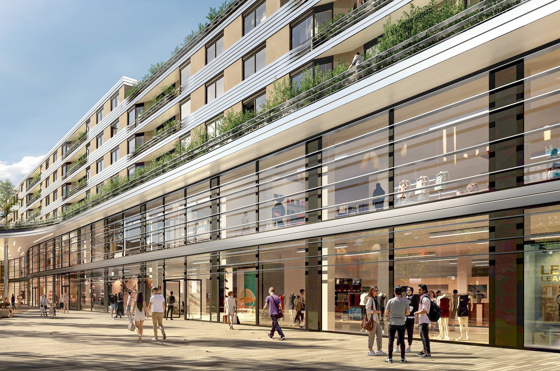 Front der neuen BRAWO Arkaden